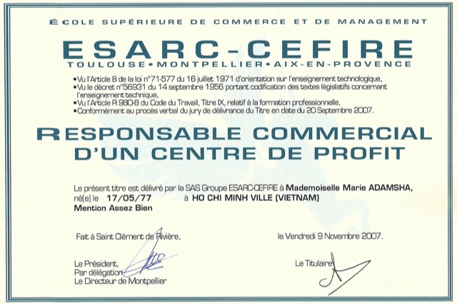 Licence Corporate Management de Myla Adamsha